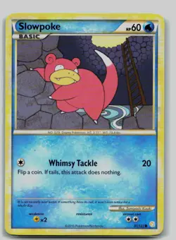 Pokemon TCG Slowpoke HeartGold SoulSilver 81/123 LP - Image 1