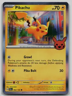Pokemon TCG Pikachu Trick or Trade 2023 062/193 Holo LP - Image 1