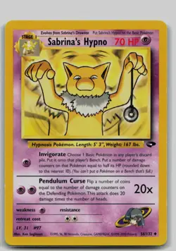 Pokemon TCG Sabrina's Hypno Gym Challenge 056/132 Unlimited LP - Image 1