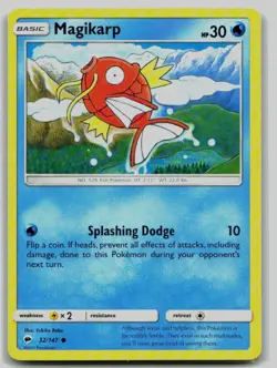 Pokemon TCG Magikarp SM Burning Shadows 32/147 LP - Image 1