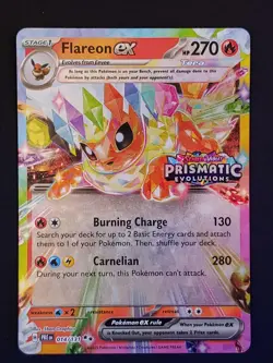 Flareon ex (Prismatic Evolutions Stamp) 014/131 Holo NM - Image 1