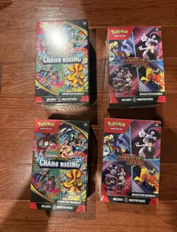 Pokemon TCG Booster Bundle Box Lot 4 Chaos Rising & Destined Rivals EN 60 - Image 1