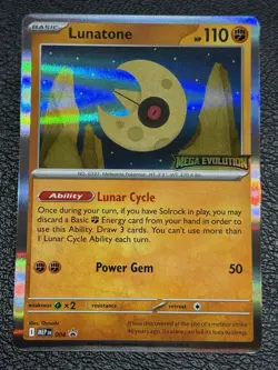 Lunatone MEP-004 Prerelease Stamped Promo - Pokemon TCG: Mega Evolution - NM/LP - Image 1