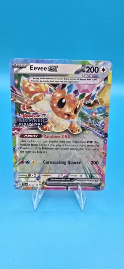 Pokemon Stamped Prismatic Evolutions 075/131 Eevee ex A18 - Image 1