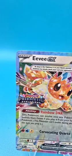 Pokemon Stamped Prismatic Evolutions 075/131 Eevee ex A18 - Image 2