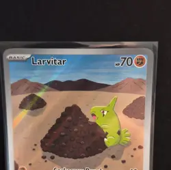 Pokemon TCG Larvitar 203/197 SV03 Obsidian Flames Illus Rare Holo Basic 70HP - Image 2