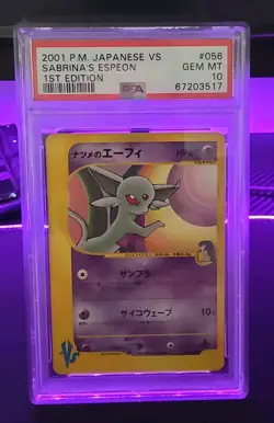 PSA 10 2001 Pokemon Japanese VS Sabrina’s Espeon 1st Edition Holo #056 - Image 1