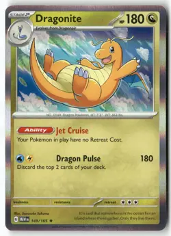 Dragonite 149/165 Rare 151 Pokemon Holo Near Mint - Image 1
