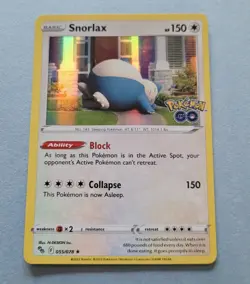 Pokemon TCG Snorlax 055/078 Holo Rare Pokemon GO **PACK FRESH** - Image 1