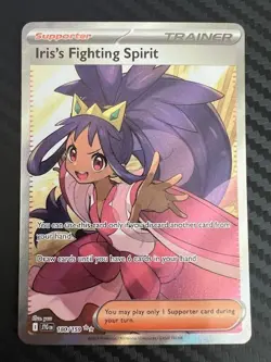 Pokemon TCG Iris's Fighting Spirit 180/159 Journey Together Ultra Rare NM - Image 1