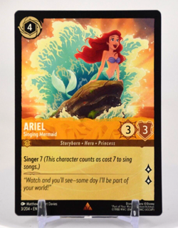 Disney Lorcana TCG Ursula's Return Ariel Singing Mermaid 3/204 Rare Regular - Image 1