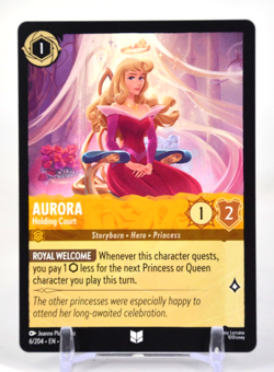 Disney Lorcana TCG Fabled Aurora Holding Court 6/204 Uncommon Regular - Image 1