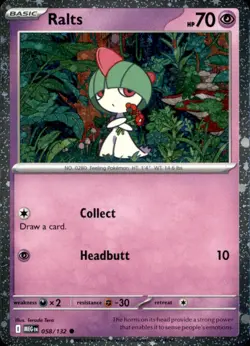 Ralts (Cosmos Holo) 058/132 Holo Miscellaneous Cards & Products Pokemon Holo NM - Image 1