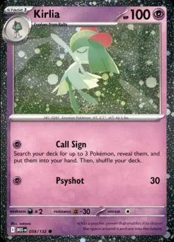 Kirlia (Cosmos Holo) 059/132 Holo Miscellaneous Cards & Products Pokemon Holo NM - Image 1