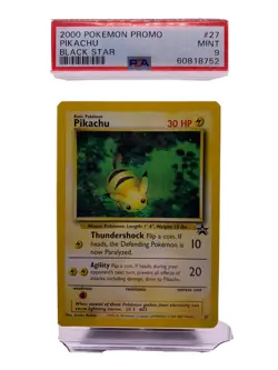 PSA 9 MINT Pikachu "Bumble Bee" Black Star WOTC Promo Pokemon Card #27 - Image 1