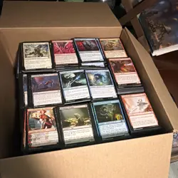 18 lbs Magic: The Gathering Bulk Cards – Unsorted Commons & Uncommons (2019+ Set - Image 1