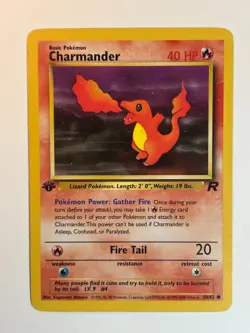 1st Edition Charmander 50/82 Team Rocket Pokemon Card WOTC 1999 NM - Image 1