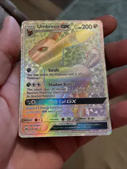 Umbreon GX (Rainbow) Sun & Moon 154/149 Secret Rare Pokemon Card LP - Image 3