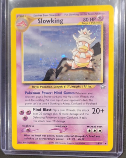 Pokemon TCG Slowking Neo Genesis 14/111 Holo Rare Unlimited Stage 1 80 HP Card - Image 1