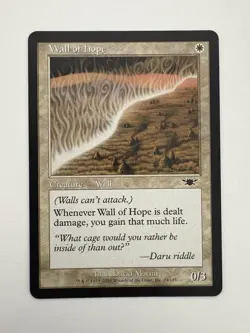 Wall of Hope MTG Magic the Gathering Card NM Near Mint LGN - Image 1