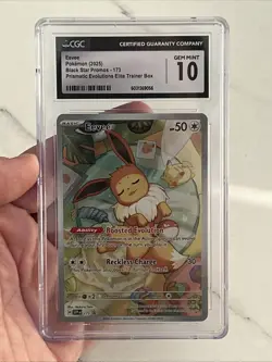 Pokemon TCG Eevee Prismatic Evolutions ETB Promo 2025 #173 CGC 10 - Image 1
