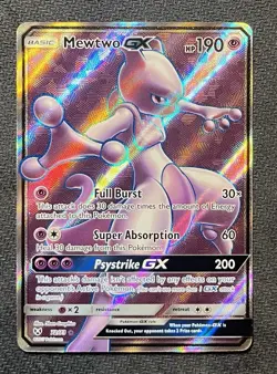 Mewtwo GX 72/73 Shining Legends Full Art Holo Pokemon Card - Near Mint/NM - Image 1