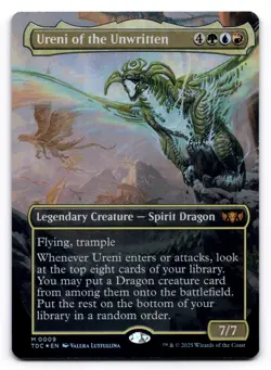 Ureni of the Unwritten Borderless NM Foil Commander: Tarkir: Dragonstorm 9 MTG - Image 1