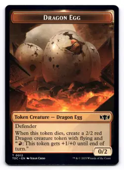 Dragon Egg / Dragon Token NM Commander: Tarkir: Dragonstorm 12 / 13 MTG Regular - Image 1
