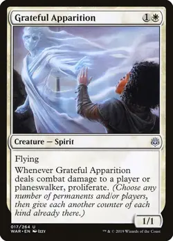 Grateful Apparition 1x FOIL WAR MTG War of the Spark Uncommon MINT white - Image 1