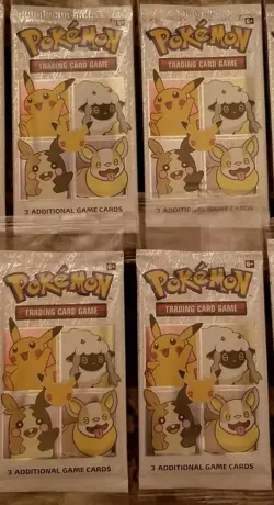 Pokemon 25th Anniversary General Mills Packs 4 total packs - Image 1