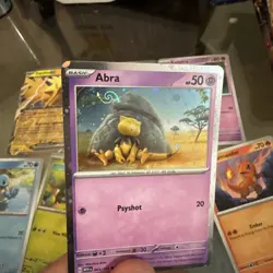 Pokemon 151 Abra 063/165 Cosmos Holo Promo SV 151 2 HD Swirl Lot - Image 1