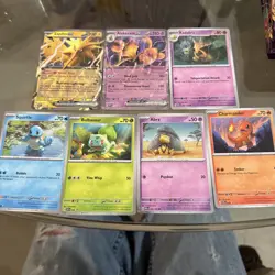 Pokemon 151 Abra 063/165 Cosmos Holo Promo SV 151 2 HD Swirl Lot - Image 3