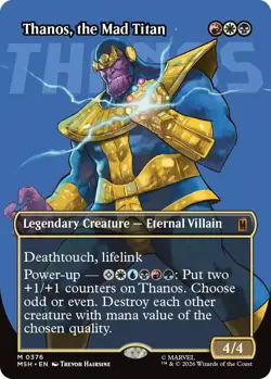 Foil - Thanos, the Mad Titan (Borderless) (0376) - 376 / NM / English MTG - Image 1