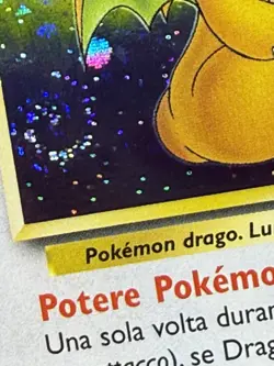 1999 Pokemon Dragonite Fossil Italian Holo Rare 4/62 With Beautiful Swirl! LP- - Image 4