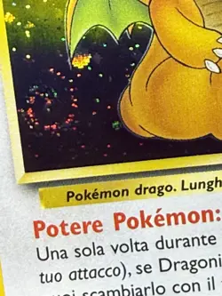 1999 Pokemon Dragonite Fossil Italian Holo Rare 4/62 With Beautiful Swirl! LP- - Image 5