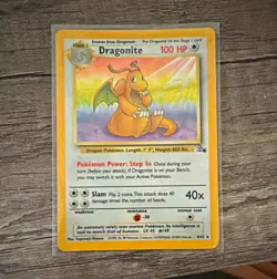 Pokemon TCG Fossil Dragonite 4/62 Holo Rare Unlimited English 1999 100 HP - Image 1
