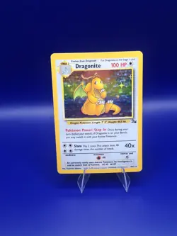Pokemon TCG Fossil Dragonite 4/62 Holo Rare 100 HP English 1999 - Image 1