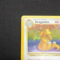 Dragonite Fossil 4/62 Holo Rare Pokemon Card WOTC 1999 English MP - Image 3