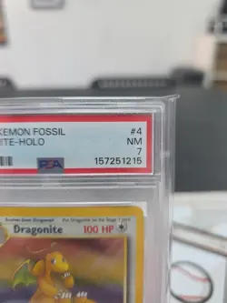 1999 Pokemon Fossil Dragonite - Holo 4/62 PSA 7 - Image 2