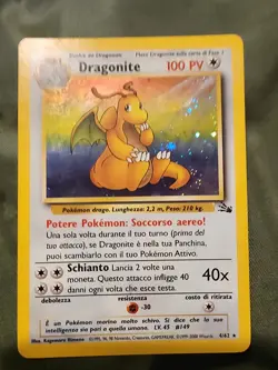 1999 Pokemon Dragonite Fossil Italian Holo Rare 4/62 EX Nice! Fast Ship - Image 1