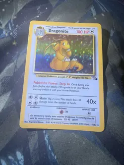 Pokemon TCG Dragonite 4/62 Fossil Rare Holo Card WOTC 1999 - Image 4