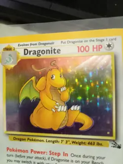 Dragonite 4/62 Holo Rare Fossil WOTC Pokemon Card MP Condition - Image 2