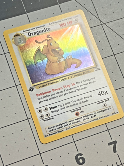 Dragonite 4/62 Holo 1st Edition Pokemon Fossil NM - Image 2