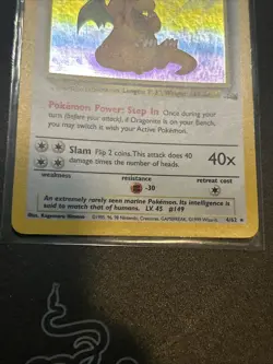 1999 Pokemon Fossil Dragonite 4/62 Holo Rare Unlimited WOTC NM Vintage - Image 2