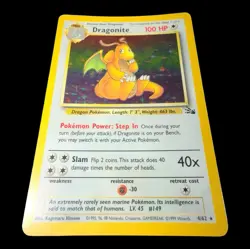 Wizards of the Coast Pokemon TCG Dragonite 4/62 Fossil Holo Rare Eng 1999 - Image 1