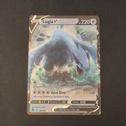 138/195 LUGIA V 2022 Pokemon Silver Tempest Holo Rare Sword & Shield Era Johto - Image 3