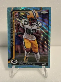 2025 Topps Chrome Savion Williams #340 Teal Wave Refractor /299 Rookie Card RC - Image 1