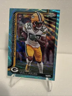 2025 Topps Chrome Savion Williams #340 Teal Wave Refractor /299 Rookie Card RC - Image 2