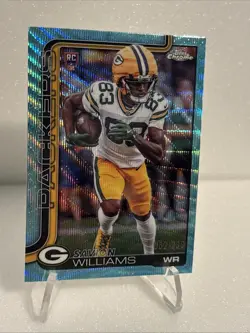 2025 Topps Chrome Savion Williams #340 Teal Wave Refractor /299 Rookie Card RC - Image 3