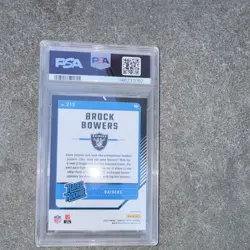 Panini 2024 Donruss Optic Brock Bowers Raiders #215 Holo Prizm PSA 10 - Image 2